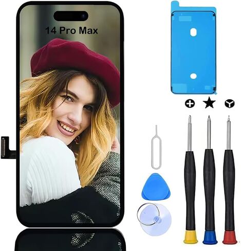 for iPhone 14 Pro Screen Replacement, 3D Touch LCD Digitizer Screen Digitizer Touch Repair Part with Repair Tools Kit for iPhone 14 pro Display. (6.1" iPhone 14 Pro Screens) in Saudi Arabia