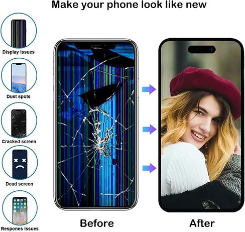 for iPhone 14 Pro Screen Replacement, 3D Touch LCD Digitizer Screen Digitizer Touch Repair Part with Repair Tools Kit for iPhone 14 pro Display. (6.1" iPhone 14 Pro Screens) in Saudi Arabia