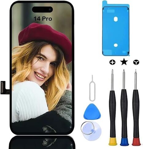 for iPhone 14 Pro Screen Replacement, 3D Touch LCD Digitizer Screen Digitizer Touch Repair Part with Repair Tools Kit for iPhone 14 pro Display. (6.1" iPhone 14 Pro Screens) in Saudi Arabia