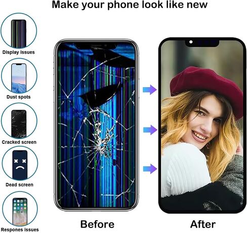 لاستبدال شاشة iPhone 14 Pro، جزء إصلاح رقمي لشاشة LCD تعمل باللمس ثلاثي الأبعاد مع مجموعة أدوات إصلاح لشاشة iPhone 14 pro. (شاشات iPhone 14 Pro مقاس 6.1 بوصة) in Saudi Arabia