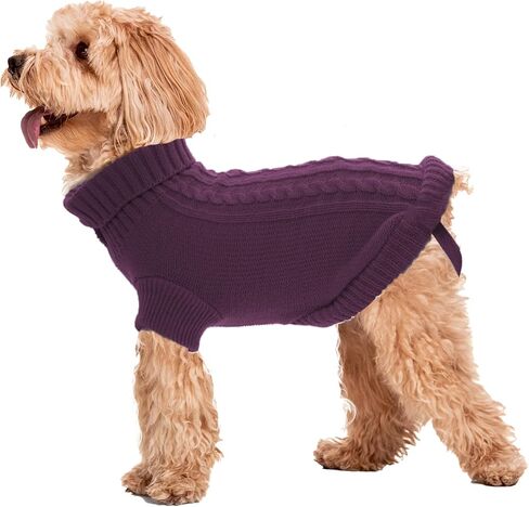 Small Dog Sweaters Winter Puppy Sweater Knit Sweater for Pet Warm Solid Dog Coat for Cold Weather (Dark Blue, Small) in Saudi Arabia