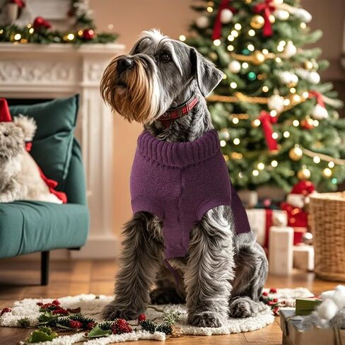 Small Dog Sweaters Winter Puppy Sweater Knit Sweater for Pet Warm Solid Dog Coat for Cold Weather (Dark Blue, Small) in Saudi Arabia