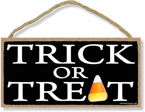 Honey Dew Gifts, Happy Halloween, 5 inch by 10 inch Hanging Halloween Signs, Wall Art, Decorative Wood Sign, Halloween Decor, 75554 in Saudi Arabia