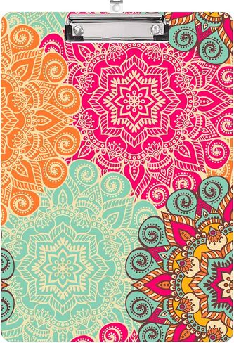 Plastic Clipboard A4 Letter Size Clipboard with Retractable Hanging Hole for Nurses/Students/Office and Women,Decorative Pattern (Daisy Flowers in Kuwait