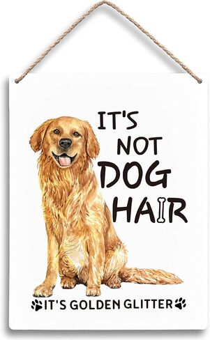 FUGWN It's Not Cat Hair It's Kitty Glitter Cat علامات خشبية 8x10، ديكور جدار القط، ديكور غرفة المنزل القط الأسود، ديكورات القط للمنزل، علامات القط ديكور المنزل، هدايا القط لمحبي القطط in Kuwait