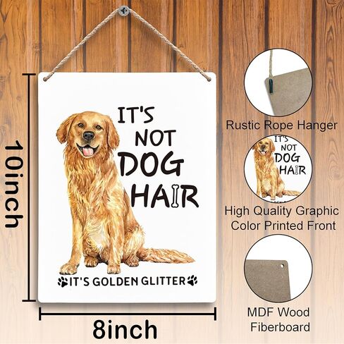 FUGWN It's Not Cat Hair It's Kitty Glitter Cat علامات خشبية 8x10، ديكور جدار القط، ديكور غرفة المنزل القط الأسود، ديكورات القط للمنزل، علامات القط ديكور المنزل، هدايا القط لمحبي القطط in Kuwait