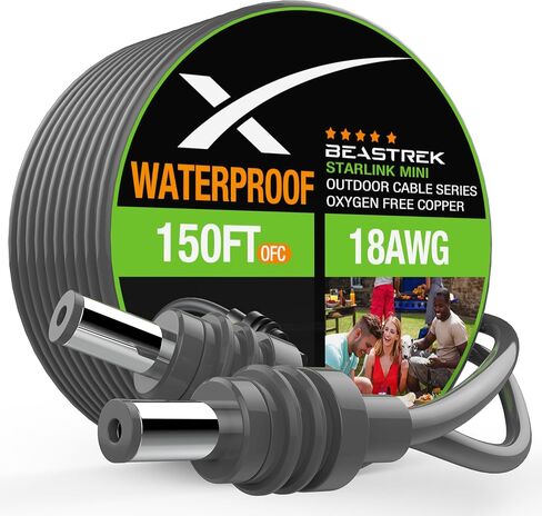 Starlink Mini DC Power Cable, 23M/75FT Replacement DC to DC Cord for Starlink Mini, Waterproof Weatherproof & Durable Starlink Mini Power Supply Accessories for Outdoor, Home, 75FT Length in Saudi Arabia