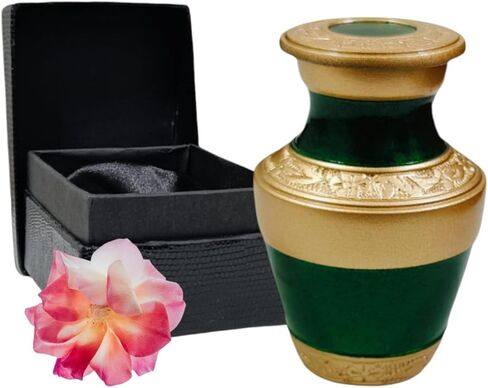 Stone Finish Cremation Urns for Human Ashes, Decorative Urns, Small Keepsake Urns, Handcrafted Small Funeral Urns, Red in Saudi Arabia