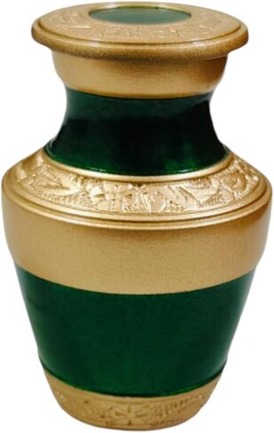 Stone Finish Cremation Urns for Human Ashes, Decorative Urns, Small Keepsake Urns, Handcrafted Small Funeral Urns, Red in Saudi Arabia