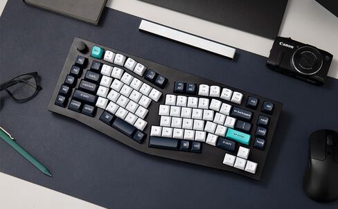 Keychron Q10 Max Alice 75% تخطيط لوحة مفاتيح ميكانيكية لاسلكية مخصصة مع مقبض، QMK/VIA قابلة للبرمجة 2.4 جيجا هرتز/بلوتوث/سلكية RGB بإضاءة خلفية من الألومنيوم مريحة لنظام التشغيل Mac Windows، مفتاح Gateron الأحمر in Saudi Arabia