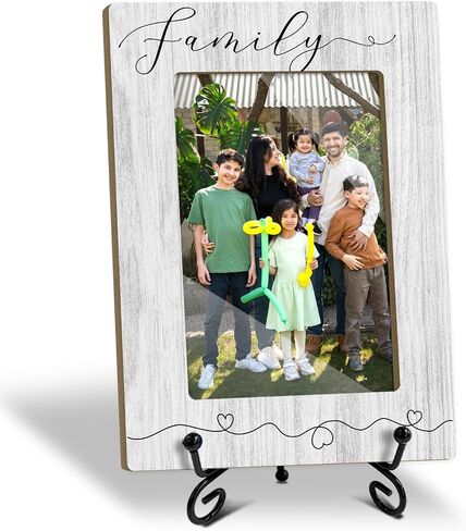 Family Picture Frame Where Life Begins And Love Never Ends Picture Frame Wooden Picture Frame for 4x6 photo for Display on Table Top, Appreciation Gifts For Dad, Mom, Grandparents /21 in Saudi Arabia