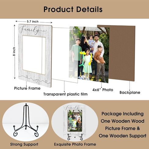 Family Picture Frame Where Life Begins And Love Never Ends Picture Frame Wooden Picture Frame for 4x6 photo for Display on Table Top, Appreciation Gifts For Dad, Mom, Grandparents /21 in Saudi Arabia