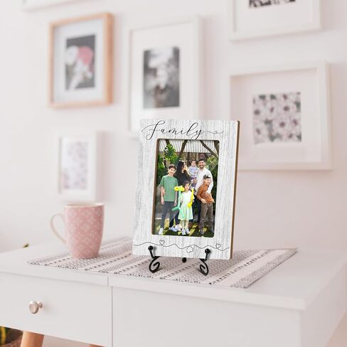 Family Picture Frame Where Life Begins And Love Never Ends Picture Frame Wooden Picture Frame for 4x6 photo for Display on Table Top, Appreciation Gifts For Dad, Mom, Grandparents /21 in Saudi Arabia