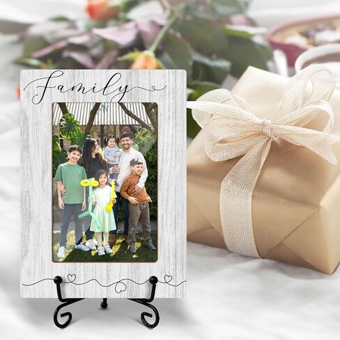 Family Picture Frame Where Life Begins And Love Never Ends Picture Frame Wooden Picture Frame for 4x6 photo for Display on Table Top, Appreciation Gifts For Dad, Mom, Grandparents /21 in Saudi Arabia