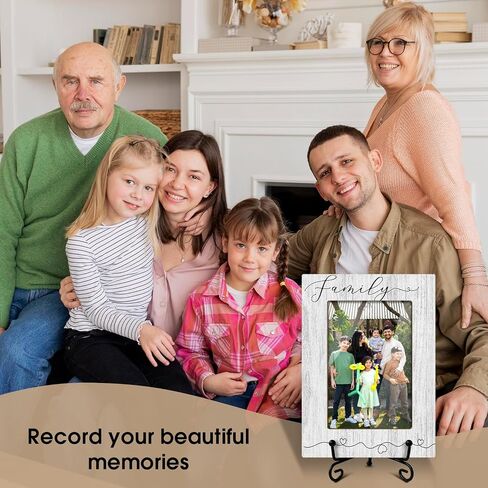Family Picture Frame Where Life Begins And Love Never Ends Picture Frame Wooden Picture Frame for 4x6 photo for Display on Table Top, Appreciation Gifts For Dad, Mom, Grandparents /21 in Saudi Arabia
