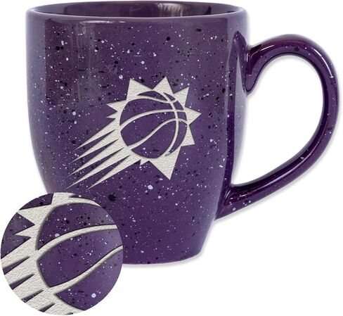 Rico Industries NBA Basketball Cleveland Cavaliers Primary 16 oz Team Color Laser Engraved Speckled Ceramic Coffee Mug in Saudi Arabia