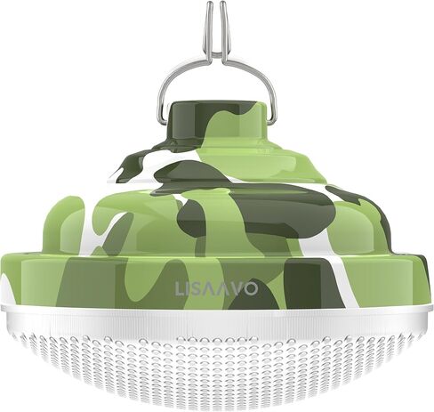 LED Camping Tent Light, Portable LED Camping Lantern with 2 Light Colors, White & Yellow, Dimmable, Water Resistant Emergency Camp Light, Rechargeable Lantern, 5200mAh Battery, Camo in Saudi Arabia