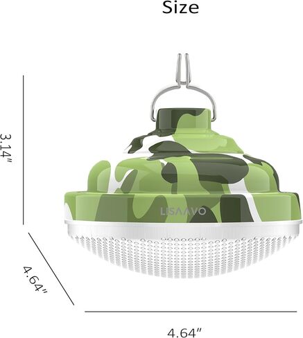 LED Camping Tent Light, Portable LED Camping Lantern with 2 Light Colors, White & Yellow, Dimmable, Water Resistant Emergency Camp Light, Rechargeable Lantern, 5200mAh Battery, Camo in Saudi Arabia