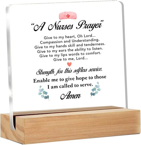 Nurse Retirement Gifts for Women, Nurse Appreciation Gifts, May You Be Proud of the Work Clear Acrylic Desk Decorative Sign for Home Office, 4 x 4 Inches in Saudi Arabia