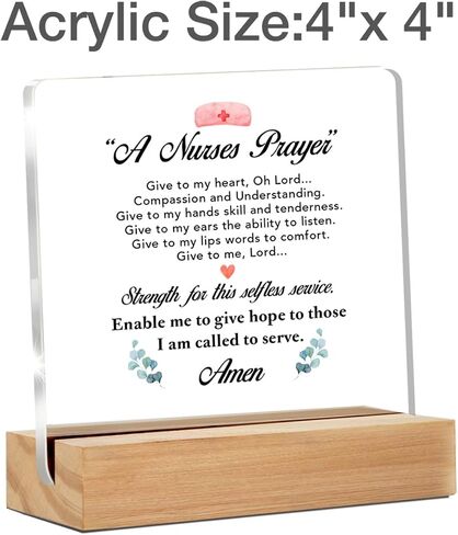 Nurse Retirement Gifts for Women, Nurse Appreciation Gifts, May You Be Proud of the Work Clear Acrylic Desk Decorative Sign for Home Office, 4 x 4 Inches in Saudi Arabia