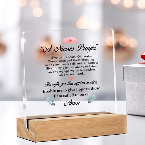 Nurse Retirement Gifts for Women, Nurse Appreciation Gifts, May You Be Proud of the Work Clear Acrylic Desk Decorative Sign for Home Office, 4 x 4 Inches in Saudi Arabia