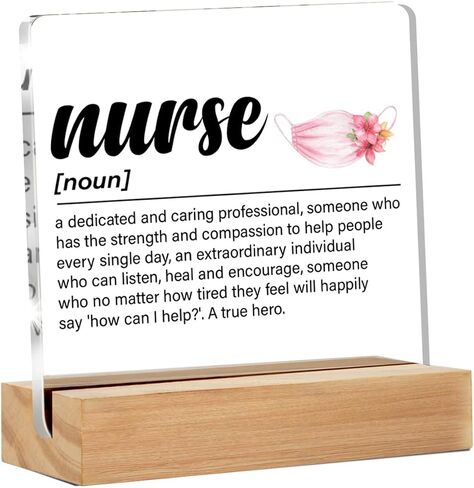 Nurse Retirement Gifts for Women, Nurse Appreciation Gifts, May You Be Proud of the Work Clear Acrylic Desk Decorative Sign for Home Office, 4 x 4 Inches in Saudi Arabia