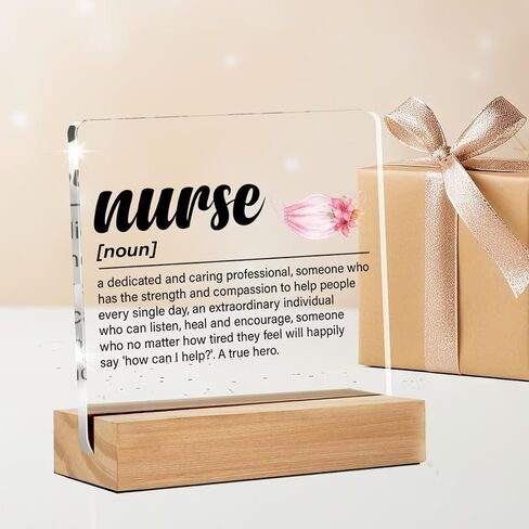 Nurse Retirement Gifts for Women, Nurse Appreciation Gifts, May You Be Proud of the Work Clear Acrylic Desk Decorative Sign for Home Office, 4 x 4 Inches in Saudi Arabia