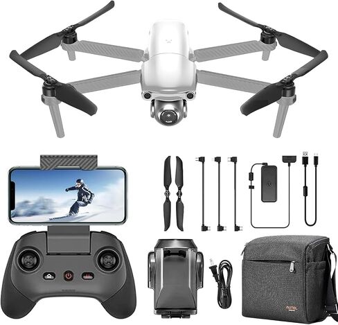 Autel Robotics EVO Lite Drone, 4K Drone Quadcopter with 40Min Flight Time, 4-Axis Gimbal for Vertical Shot, 50MP Photo 12KM HD Video Transmission, PDAF + CDAF RYYB HDR, (White) in Saudi Arabia