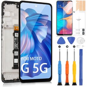 for Motorola G 5G 2022 Screen Replacement - G 5G 2022 XT2213 LCD Display, for Moto G 5G LCD Display Touch Screen Digitizer Assembly with Frame XT2213-3 XT2213-1 (Not for 2021 Ver.)