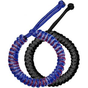 2 Pcs Adjustable Paracord Handmade Survival Camo Braided Bracelets Woven Rope Bracelet for Women and Men Sailing Surfing Outdoor Hiking