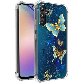 for Galaxy A54 5G Case, Slim Flexible TPU for Girls Women Airbag Bumper Shock Absorption Rubber Soft Silicone Case Cover Fit for Samsung Galaxy A54 (Dream Butterfly)