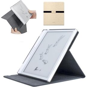 2in1 Case for Onyx Boox Page/Go Color 7 / Leaf 3 3C, Magnetic Detachable Kickstand Flip Cover and Inner TPU Jelly Case (Oatmeal)