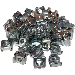 RackGold® 12-24 Snap-in Zinc Cage Nuts 50 Pack - USA Made