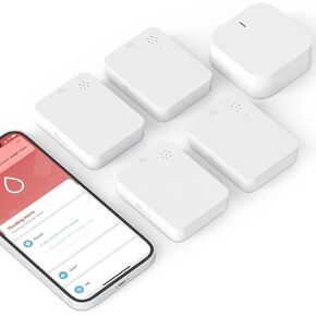 TREATLIFE Smart Water Leak Detector 4 Pack & Zigbee Hub Kits, Water Sensor Alarm Compatible with Alexa and Google Home, Sensitive Leak and Drip Alert, for Kitchen, Bathroom, and Basement