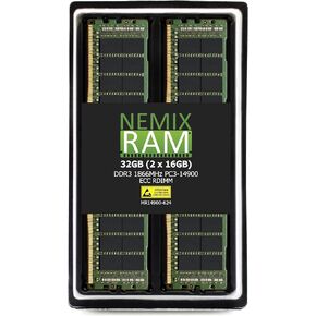NEMIX RAM 128GB (4X32GB) DDR3 1333MHZ PC4-10600 4Rx4 1.5V 240-PIN ECC RDIMM Registered Server Memory KIT Compatible with Apple Mac Pro 2013 MacPro6,1