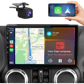 Car Radio Stereo for Jeep Wrangler JK Compass Grand Cherokee Dodge Ram with CarPlay Android Auto