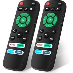 【2 Pack】 Replacement Remote Control for All Roku TV, Universal TV Remote Fit for TCL/Onn/Sharp/Hisense/Element/Westinghouse/Philips/Insignia/Jvc Roku/RCA Smart TVs(Not for Roku Stick and Box)