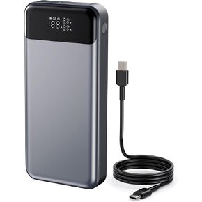 280W Power Bank, 24,000mAh 3-Port Laptop Portable Charger(88.8Wh), Digital Display, Compatible with MacBook Pro/Air, iPhone 16/15/14/13 Series, Vision Pro, Samsung, SteamDeck, Dell, AirPods, Tablet