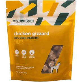 Momentum Carnivore Nutrition كبد تركيا المجفف بالتجميد - علاجات القطط الخام المكونة من مكون واحد - وجبات خفيفة عالية البروتين وخالية من الحبوب - كيس 1.9 أونصة