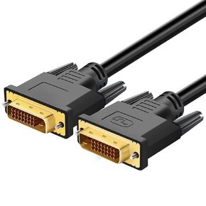 DVI to DVI Cable, DVI to DVI-D 24+1 Cable Male to Male Digital Video Monitor Cable for HDTV,1.5 Meters