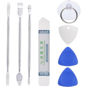 MECCANIXITY 8 in 1(Type B) Spudger Crowbars Opening Pry Tool Set Curved Pry Blade Electronics Repair Tools Kit for Cellphone Laptop PC Tablet