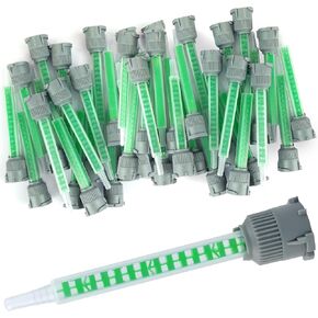 Epoxy Mixing Nozzle Adhesive Mixing Nozzle Tip Resin Mixer Adhesive Cartridges Tip Adhesive Gun Applicatior for 50ml/ 1.7oz (1:1Ratio) 20 PCS