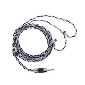 Linsoul Tripowin Moonshadow IEM Cable, 4 Core Alloy Copper with Aluminum Foil and Silver-Plated OCC Earphone Cable, HiFi Replacement Cable for Wired Earbuds (2Pin, 4.4mm)