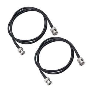 3ft RG58 Coaxial Cable with BNC Male to BNC Male Connectors 50 Ohm, 2PCS