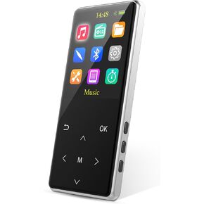 32GB MP3 Player, Portable Digital Lossless Music Player Built-in HD Speaker, FM Radio Recording, One Button Recording, 2.4 in Screen White