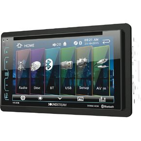 Soundstream VR-65B Double-DIN Bluetooth DVD/CD/AM/FM in-Dash Car Stereo with 6.2" Smart Sense Screen