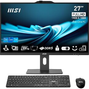 MSI PRO AP272P 27" IPS FHD All-in-One PC: Intel Core i7-14700, 32GB DDR5, 1TB m.2 NVMe SSD, WiFi, Adjustable Stand, Keyboard & Mouse, Windows 11 Pro: 14M-600US
