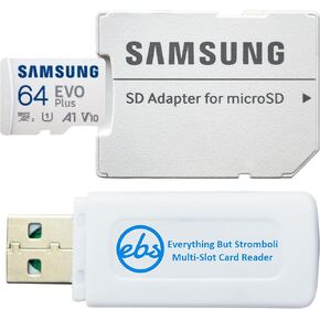 Samsung EVO Plus 128GB Micro SDXC Memory Card for Tablets Compatible with Samsung Galaxy Tab S9 FE and FE+ (MB-MC128SA) U3 C10, A2 V30 Bundle with 1 Everything But Stromboli SD & MicroSD Card Reader