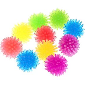 10Pcs Cute Funny Cat Arbutus Ball Stretch Plush Ball Cat Ball Creative Colorful Interactive Cat Soft Spiky Cat Chew