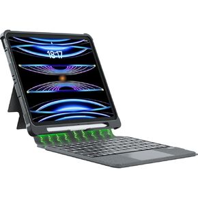 iPad Pro 12.9 Case with Keyboard: Detachable Wireless iPad Pro 12.9 Keyboard, 6th 5th 4th 3rd Gen iPad 12.9 Case with Keyboard & Pencil Holder | Multi-Touch Trackpad, Backlits, Front & Back Protection